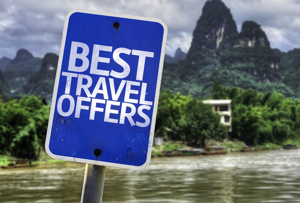 Best,Travel,Offers,Sign,With,A,Forest,Background