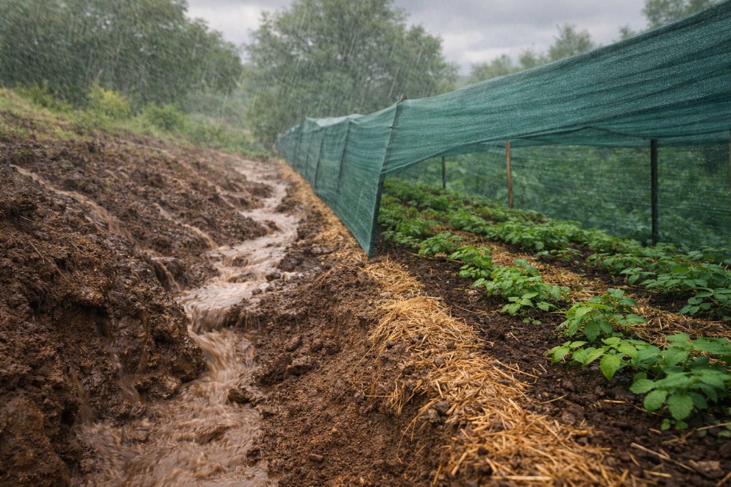 Plasa de umbrire poate proteja solul de eroziune
