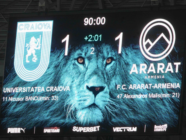 A declarat în mod evident după meciul Universitatea Craiova - Ararat-Armenia 1-1: 